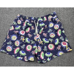 Polo Ralph Lauren Mens Swimwear Trunks‎ Size XL Lined Bear Umbrella Preppy